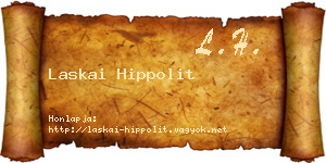 Laskai Hippolit névjegykártya